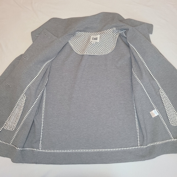 Luii Jacket / Blazer Front Close Knit Gray, Size Small - Picture 11 of 16